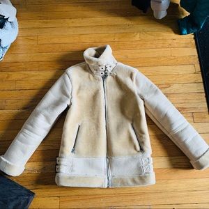 Aviator Beige Warm Winter Jacket